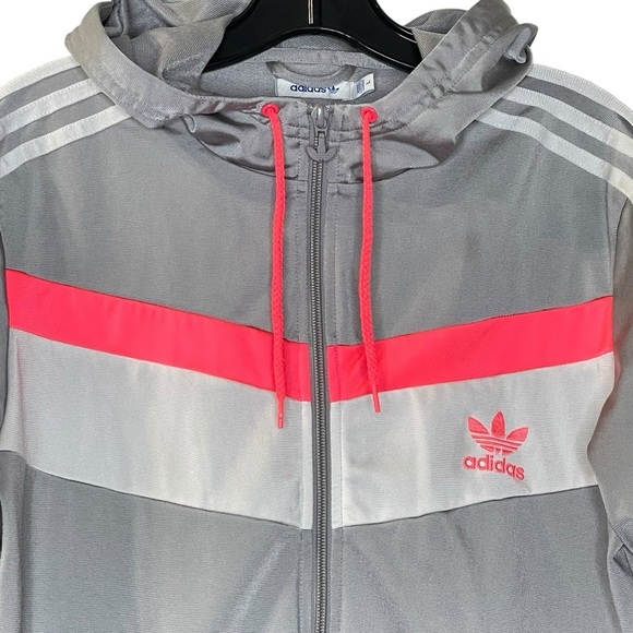 Adidas Originals BR8
Windbreaker Anorak Jacket Grey Pink White Reflective size L - Picture 3 of 10